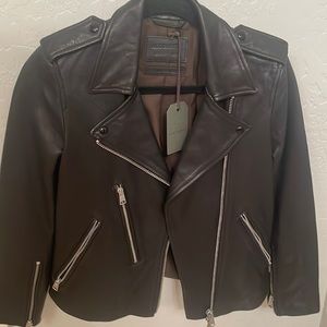 All Saints leather jacket. Purchased in London UK All Saints anchor store.